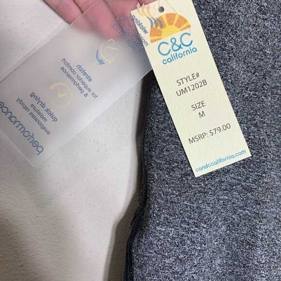 C&C California yoga legging gray colorblock mesh M - Picture 7 of 10